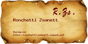 Ronchetti Zsanett névjegykártya